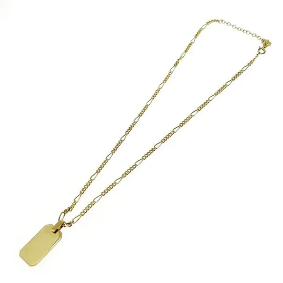 Christian Dior GP Logo Plate Necklace Gold Necklace - Picture 3 of 6